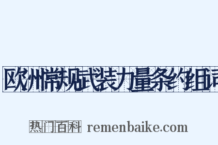 欧洲常规武装力量条约组词是什么意思的图片